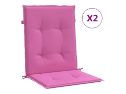 Cojines para silla con respaldo bajo 2 unidades tela rosa