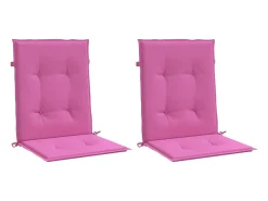 Cojines para silla con respaldo bajo 2 unidades tela rosa