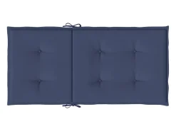 Cojines para silla con respaldo bajo 4 unidades tela azul marino