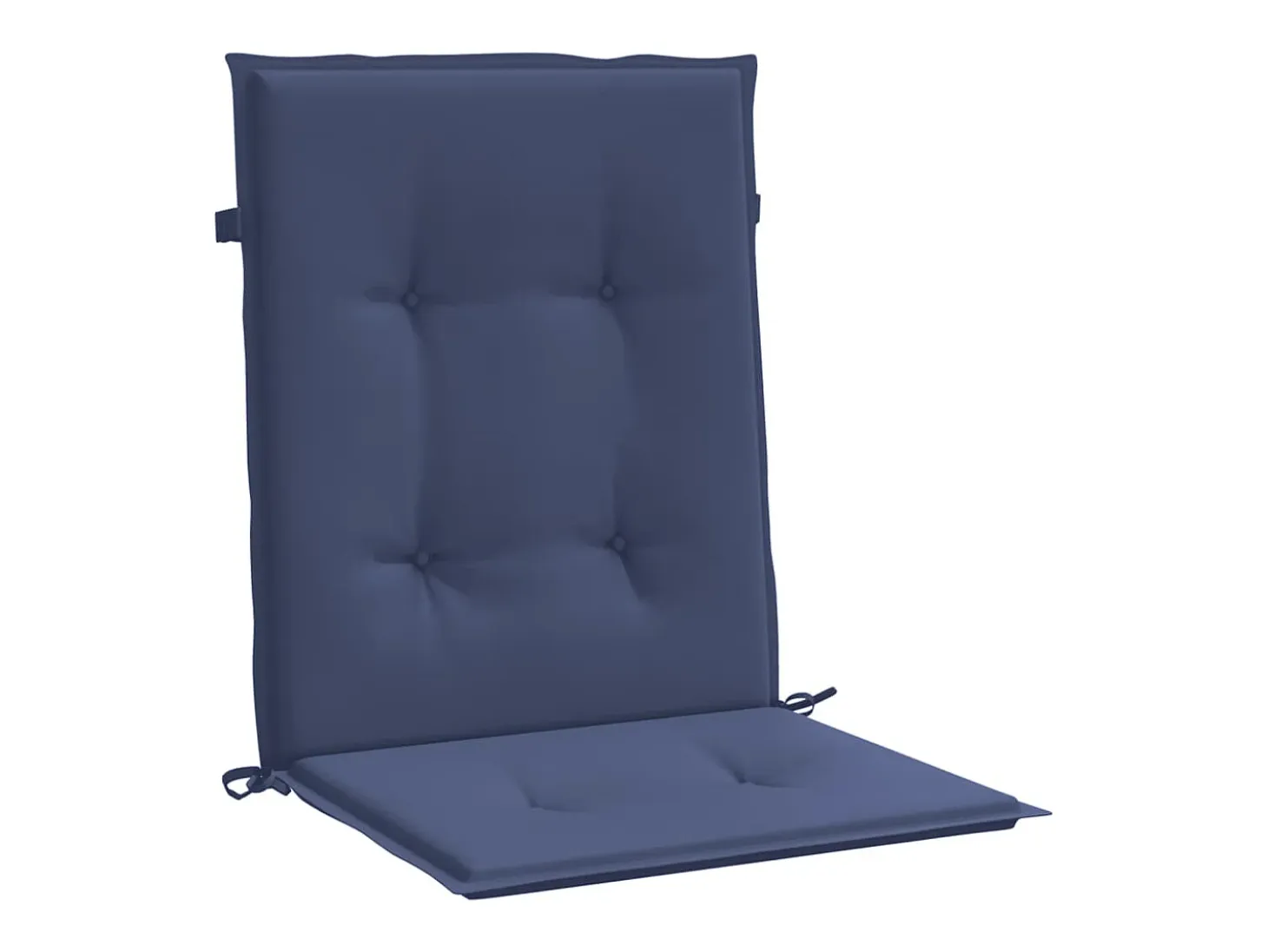 Cojines para silla con respaldo bajo 4 unidades tela azul marino