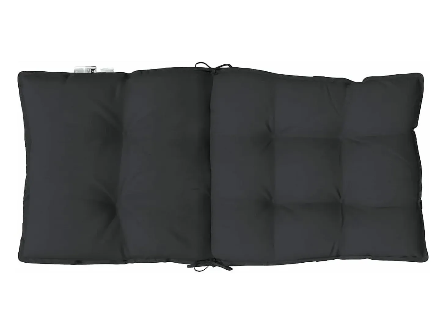 Cojines para silla con respaldo bajo 2 unidades tela Oxford negro
