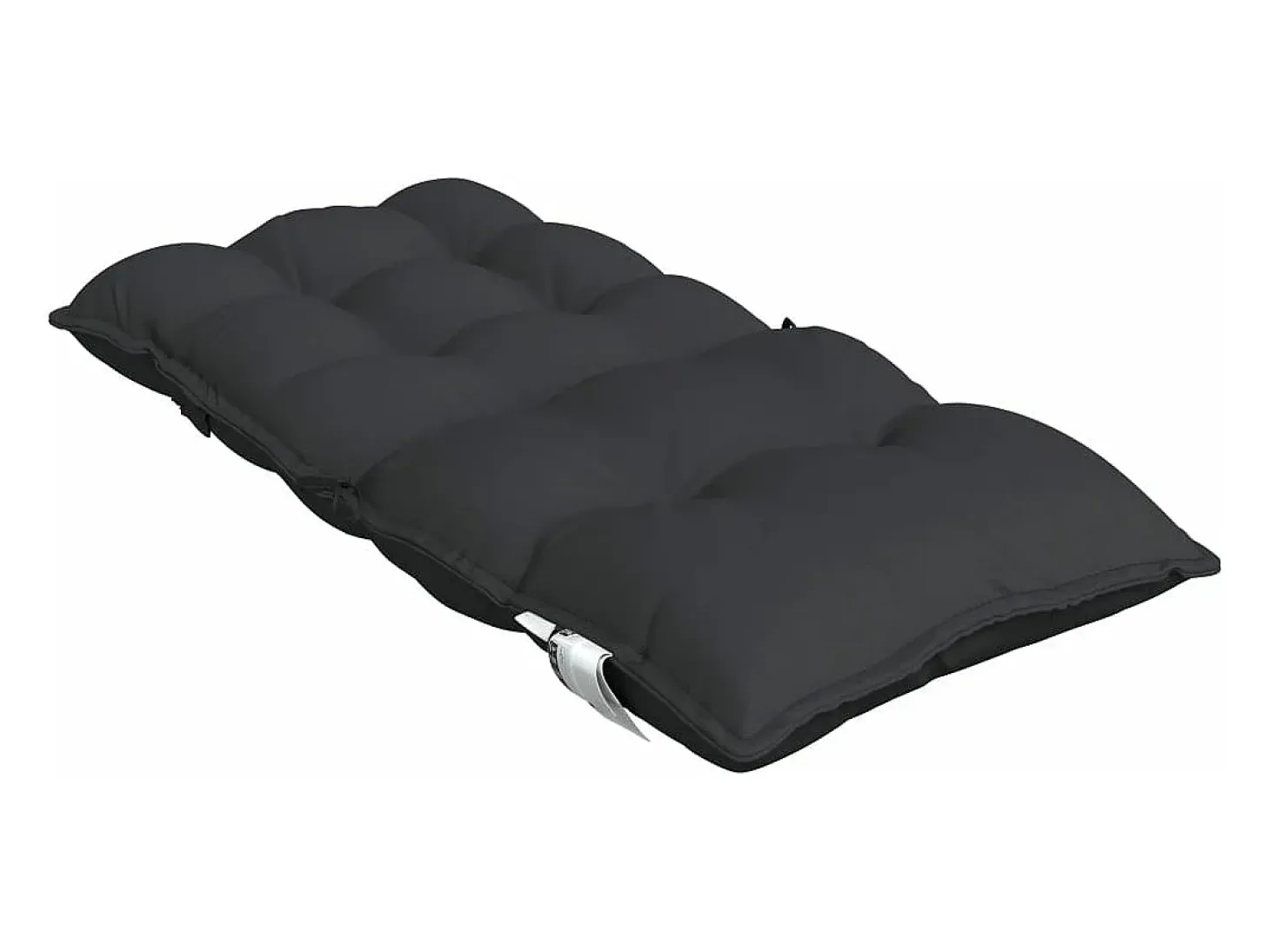 Cojines para silla con respaldo bajo 2 unidades tela Oxford negro