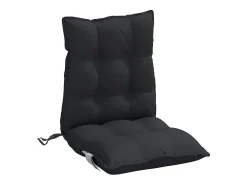 Cojines para silla con respaldo bajo 2 unidades tela Oxford negro