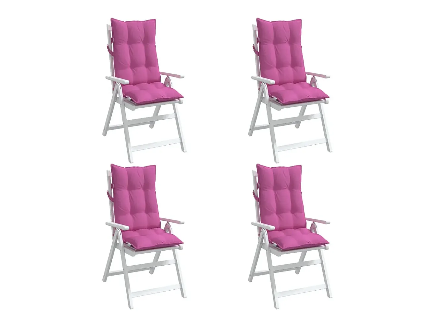 Cojines para silla con respaldo alto 4 unidades tela Oxford rosa