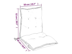 Cojines para silla con respaldo bajo 6 unidades tela Oxford verde