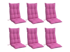 Cojines para silla con respaldo alto 6 unidades tela Oxford rosa