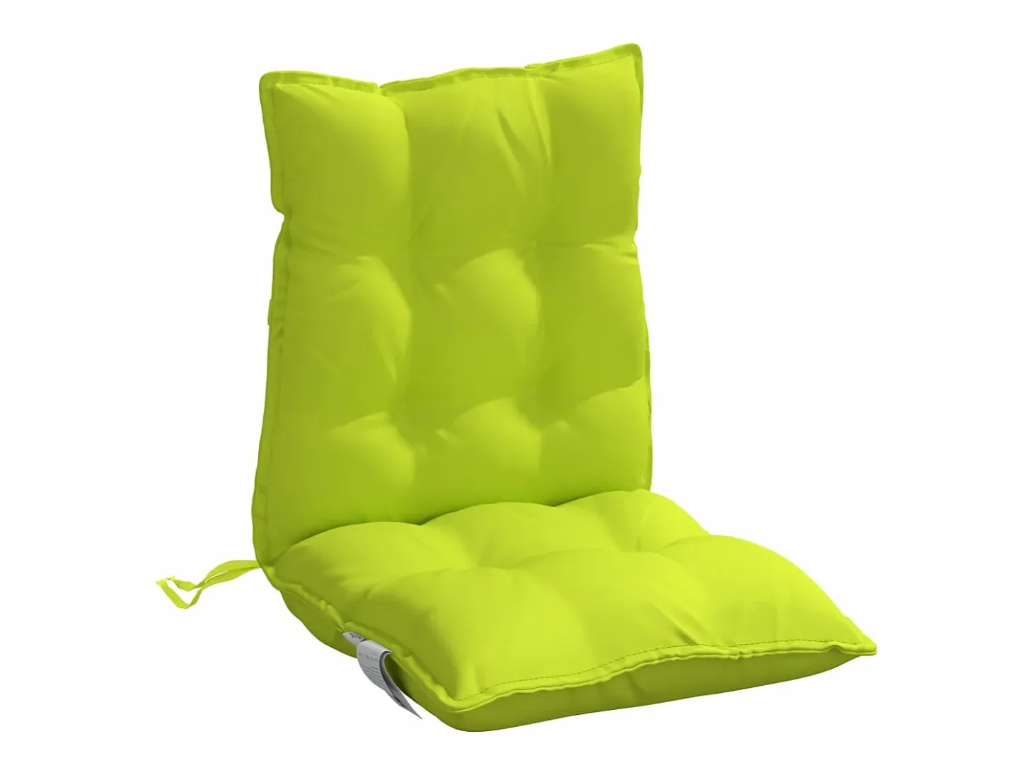 Cojines para silla respaldo bajo 6 unidades tela Oxford verde brillo