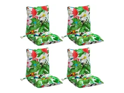 Cojines para silla respaldo bajo 4 unidades tela Oxford multicolor