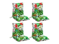 Cojines para silla respaldo bajo 4 unidades tela Oxford multicolor