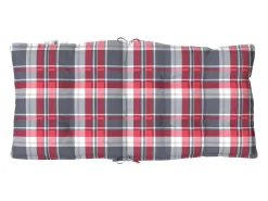 Cojines para silla respaldo bajo 6 unidades tela Oxford cuadros rojo