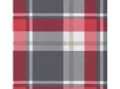 Cojines para silla respaldo bajo 6 unidades tela Oxford cuadros rojo