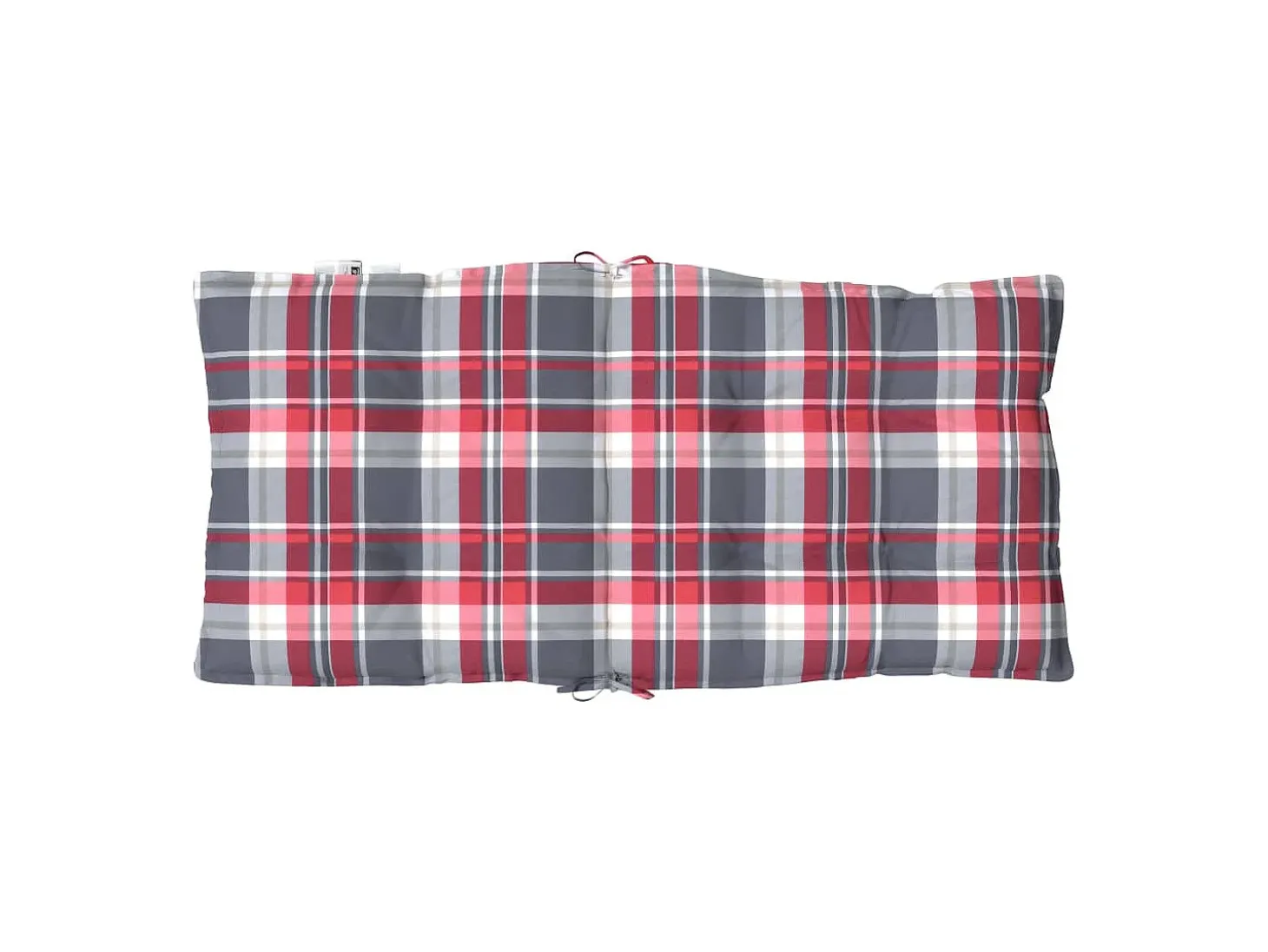 Cojines para silla respaldo bajo 6 unidades tela Oxford cuadros rojo
