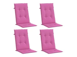 Cojines para sillas con respaldo alto 4 unidades tela rosa