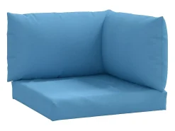 Cojines para sofá de palets 3 uds tela azul melange ES126602