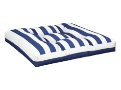 Cojines para sofá de palets 2 piezas tela a rayas azul y blanco