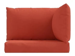 Cojines para sofá de palets 3 unidades tela rojo melange