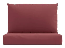 Cojines para sofá de palets 2 unidades tela rojo tinto melange