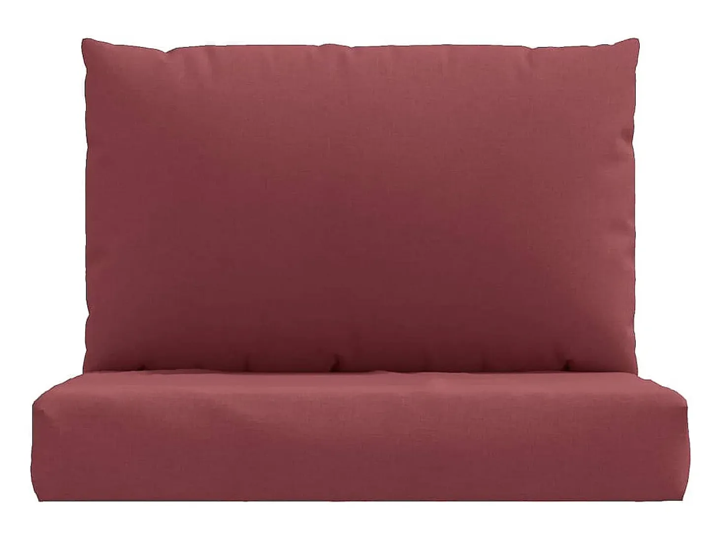 Cojines para sofá de palets 2 unidades tela rojo tinto melange