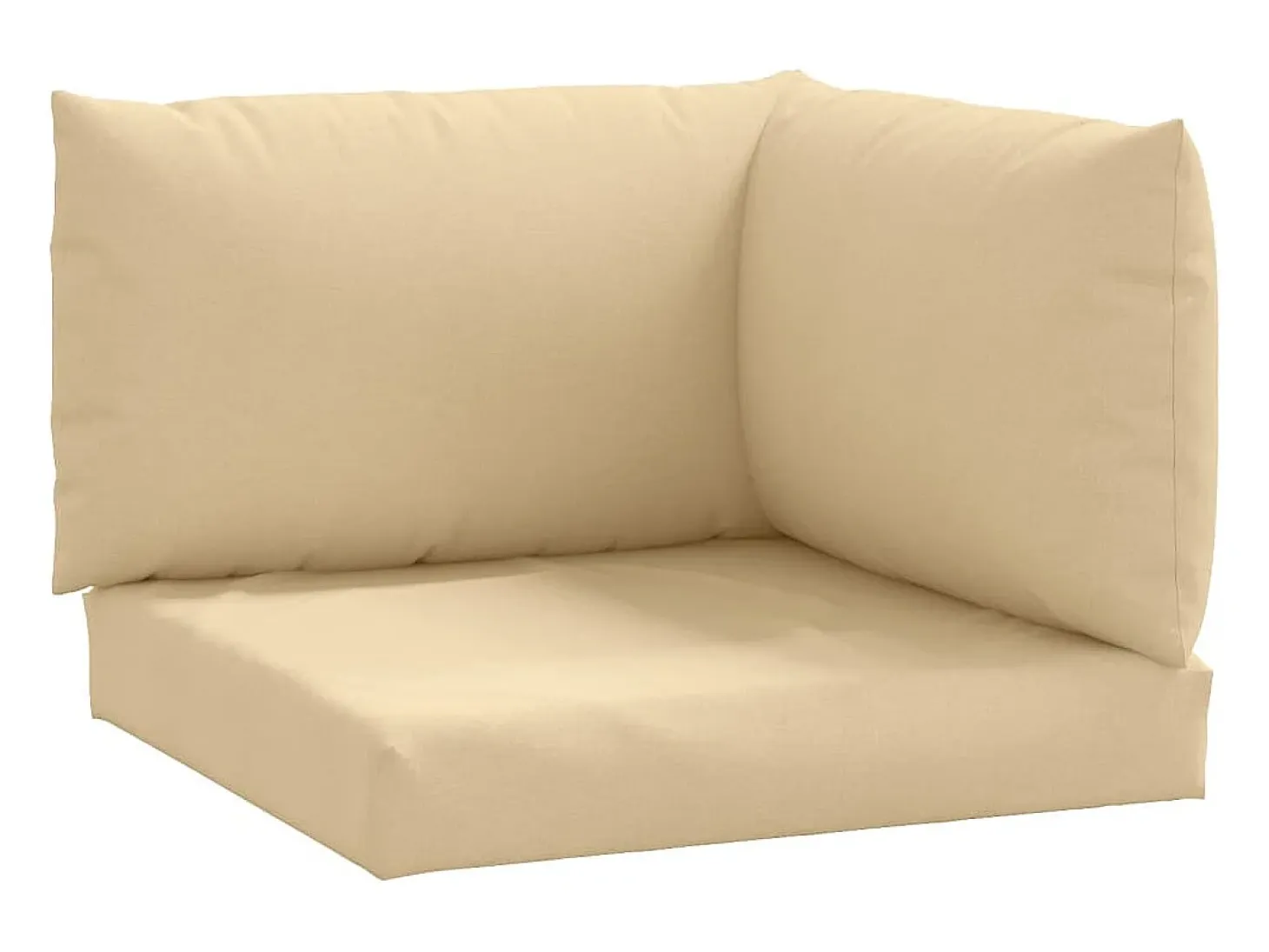 Cojines para sofá de palets 3 uds tela beige melange ES227593