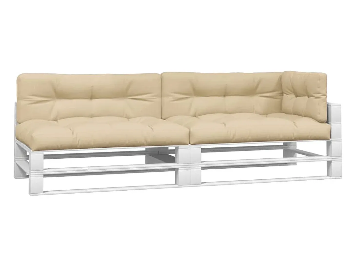 Cojines para sofá de palets 5 unidades tela beige