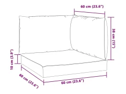 Cojines para sofá de palets 3 unidades tela beige melange