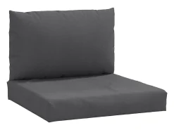 Cojines para sofá de palets 2 unidades tela gris antracita melange