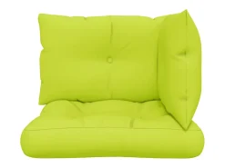 Cojines para sofá de palets 3 unidades tela verde claro