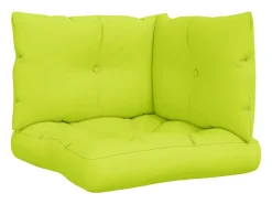 Cojines para sofá de palets 3 unidades tela verde claro
