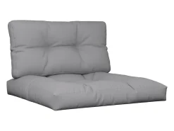Cojines para sofá de palets 2 unidades tela gris