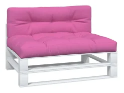 Cojines para sofá de palets 2 piezas tela rosa ES210348