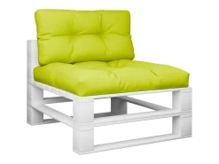 Cojines para sofá de palets 2 unidades tela verde claro ES884413