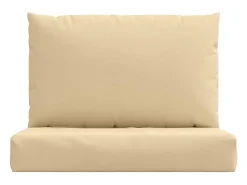 Cojines para sofá de palets 2 unidades tela beige melange
