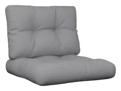 Cojines para sofá de palets 2 unidades tela gris ES659956