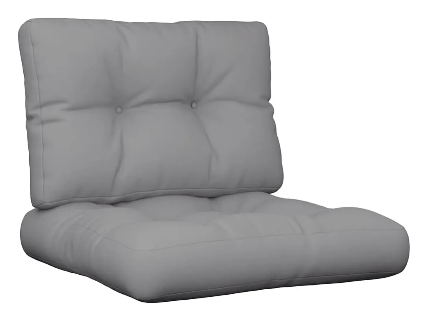 Cojines para sofá de palets 2 unidades tela gris ES659956