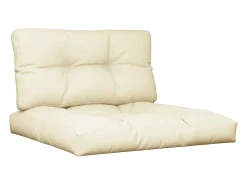 Cojines para sofá de palets 2 unidades tela crema ES511416