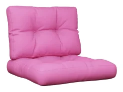 Cojines para sofá de palets 2 piezas tela rosa ES619554
