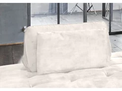 Cojines respaldo - blanco crema terciopelo - WIOLO
