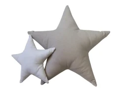 Cojines set de 2 algodón gris 30x30/50x50cm
