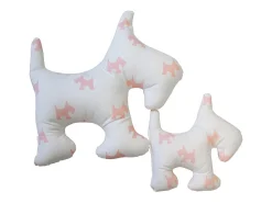 Cojines set de 2 algodón rosa 30x30/50x50cm