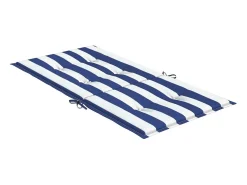 Cojines silla de respaldo bajo 2 unidades tela a rayas azul y blanco