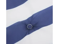Cojines silla de respaldo bajo 6 unidades tela a rayas azul y blanco