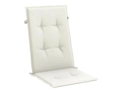 Cojines silla respaldo alto 2 unidades tela crema melange 120x50x4cm
