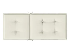 Cojines silla respaldo alto 2 unidades tela crema melange 120x50x4cm