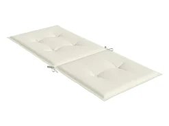 Cojines silla respaldo alto 2 unidades tela crema melange 120x50x4cm