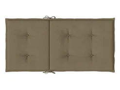 Cojines silla respaldo bajo 6 ud tela taupe melange 100x50x4 cm
