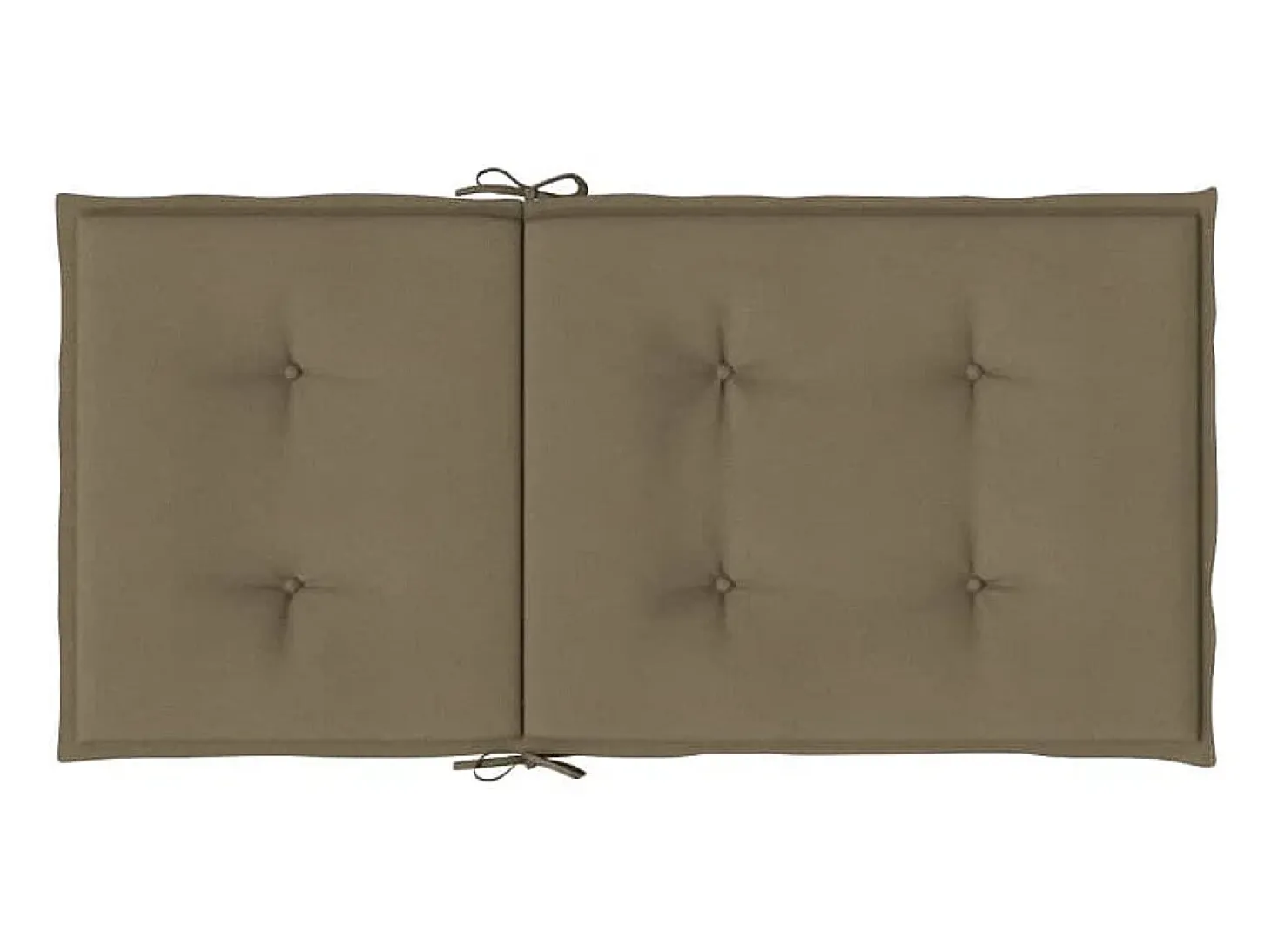 Cojines silla respaldo bajo 6 ud tela taupe melange 100x50x4 cm