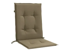Cojines silla respaldo bajo 6 ud tela taupe melange 100x50x4 cm