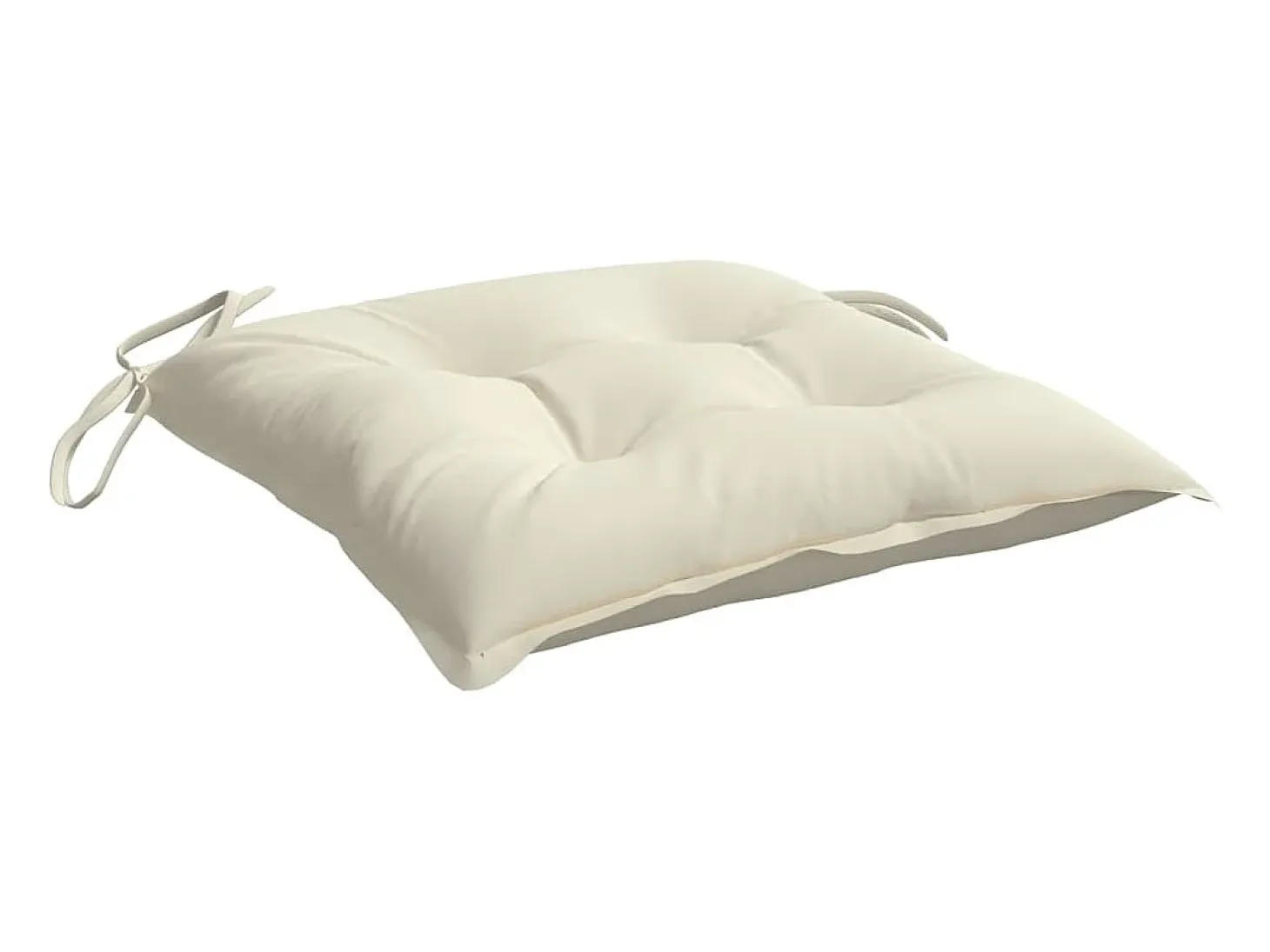 Cojines sillas de jardín 6 unidades tela Oxford crema 50x50x7 cm
