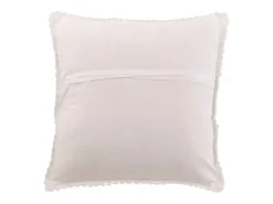 Cojín cuadrado con encajes de algodón blanco de 43x43cm
