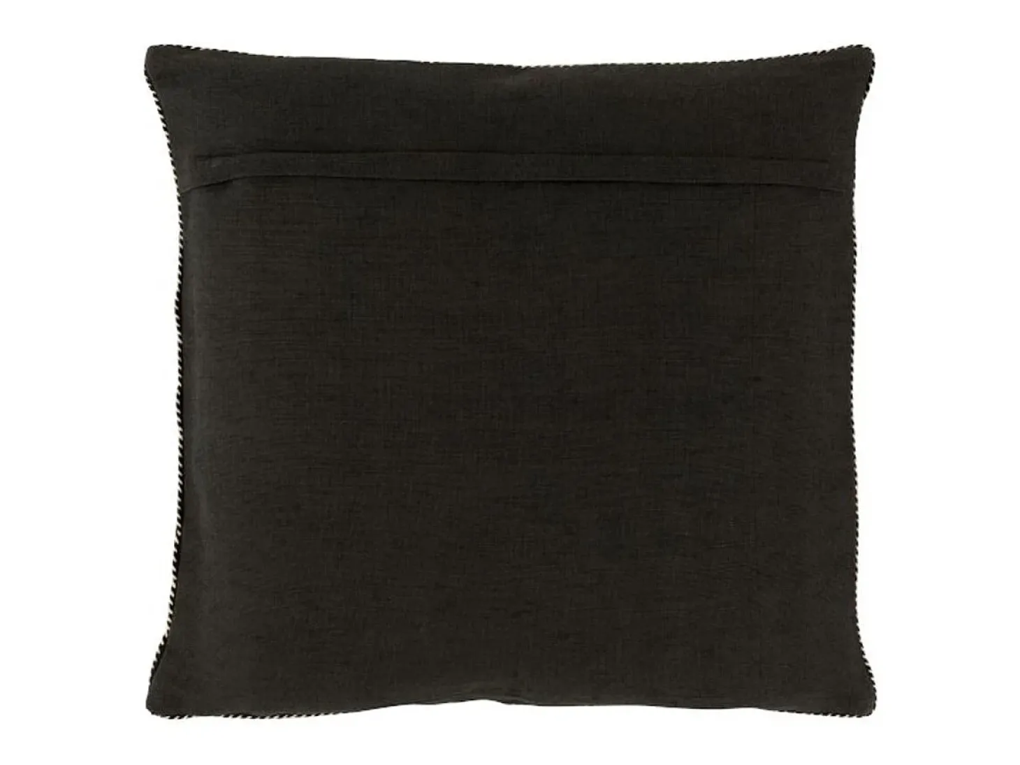 Cojín cuadrado con espejos redondos de algodón negro 45 x 45 cm